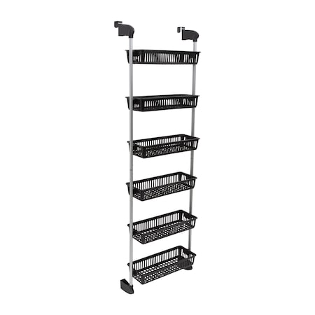 Organize It All Deluxe Over the Door 6-Basket Hanging Storage Unit , black NH-17716 NH-17716